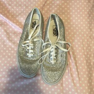 Silver Glitter Vans